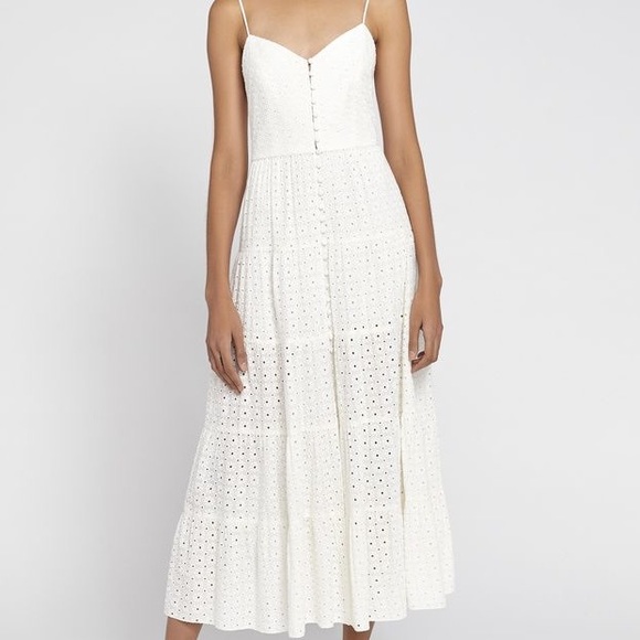 ALICE + OLIVIA Shanti Button-Front Tiered Dress - Picture 5 of 13